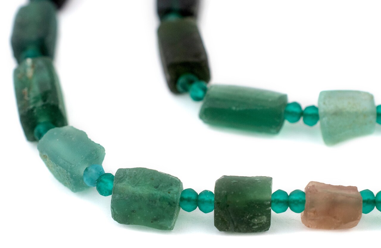 The Bead Chest Dark Roman Glass Beads, Genuine Glass Found in Afghanistan, Matte Glass Beads for Jewelry Making